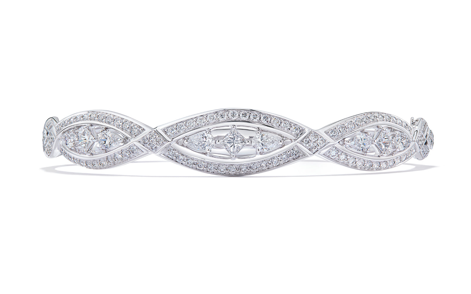 3.77ct D Flawless Diamond Bangle set in 18K White Gold