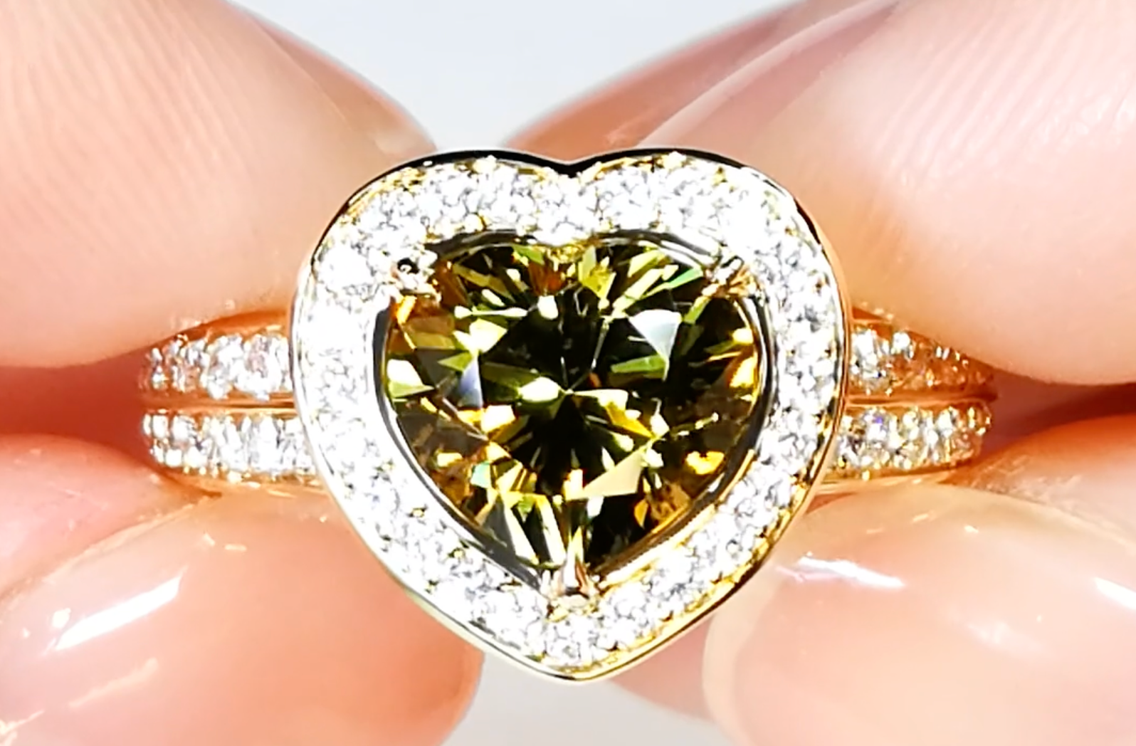 Mali Garnet Ring with D Flawless Diamonds set in 18K Yellow Gold