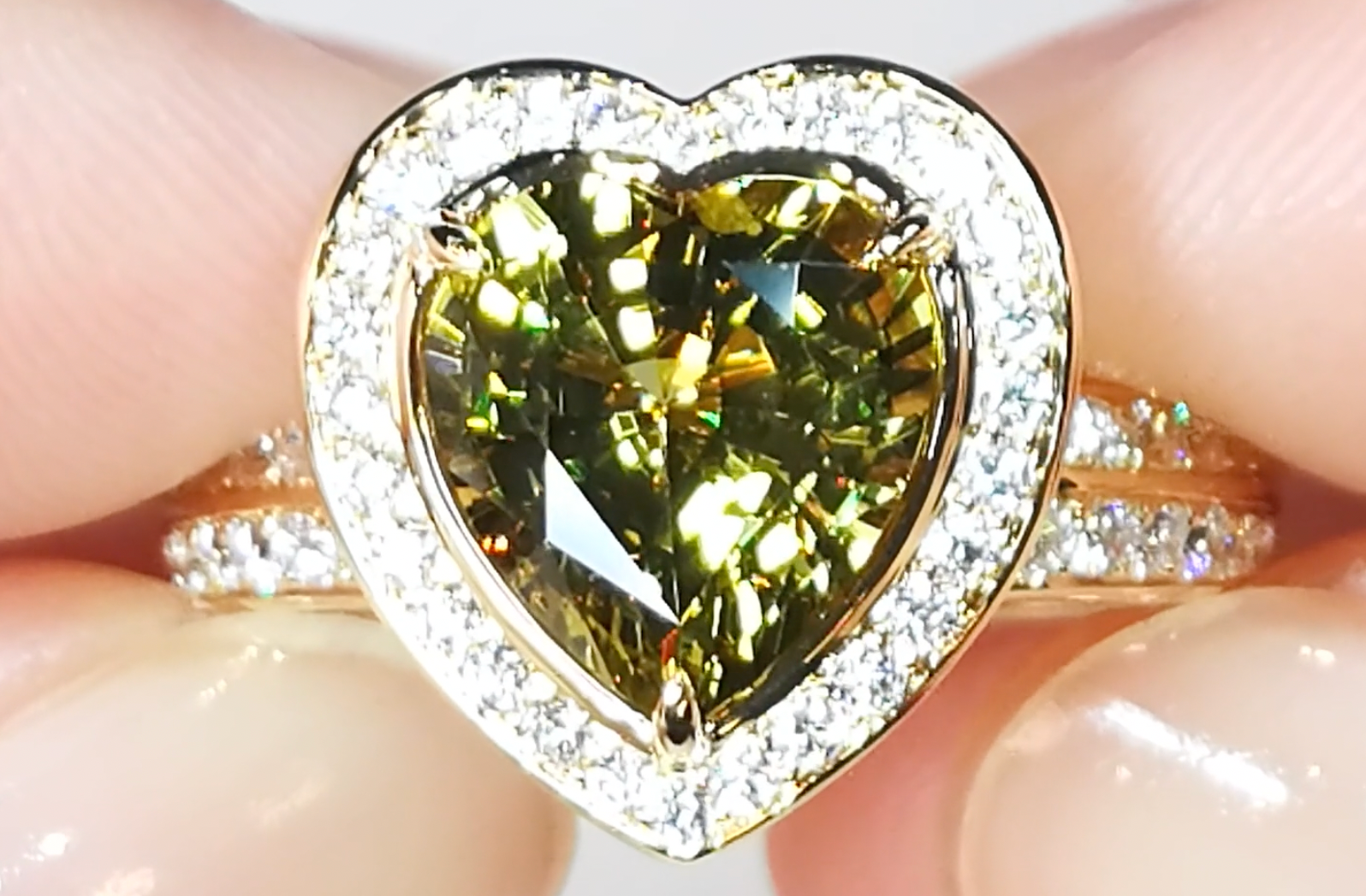 Mali Garnet Ring with D Flawless Diamonds set in 18K Yellow Gold