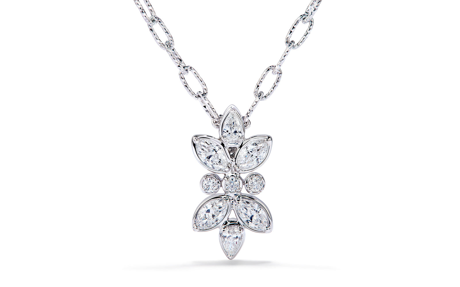 0.56ct D Flawless Diamond Necklace set in 18K White Gold