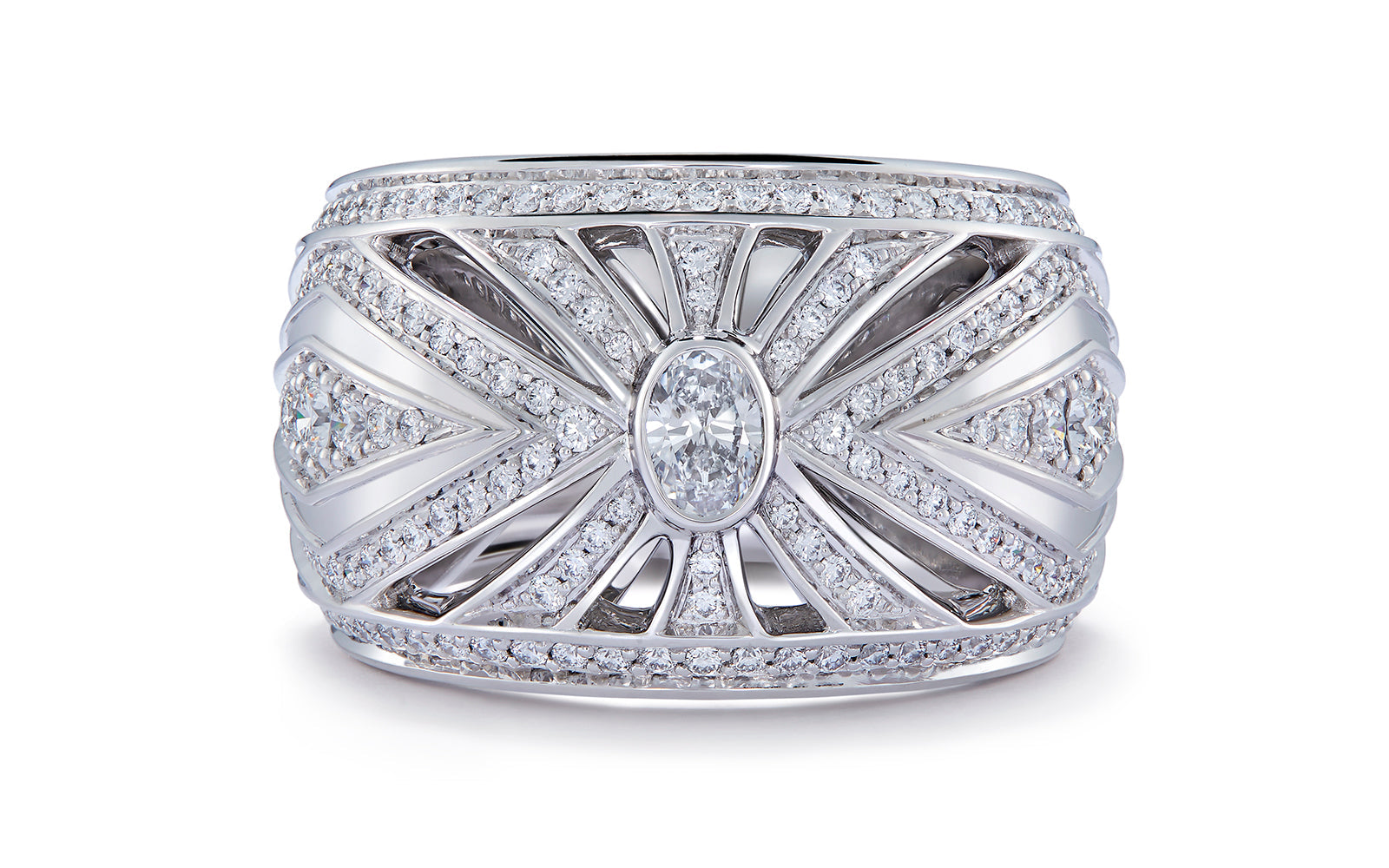 1.27ct D Flawless Diamonds Ring set in 18K White Gold