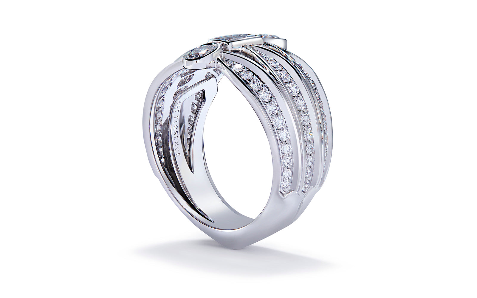 1.11ct D Flawless Diamonds Ring set in 18K White Gold