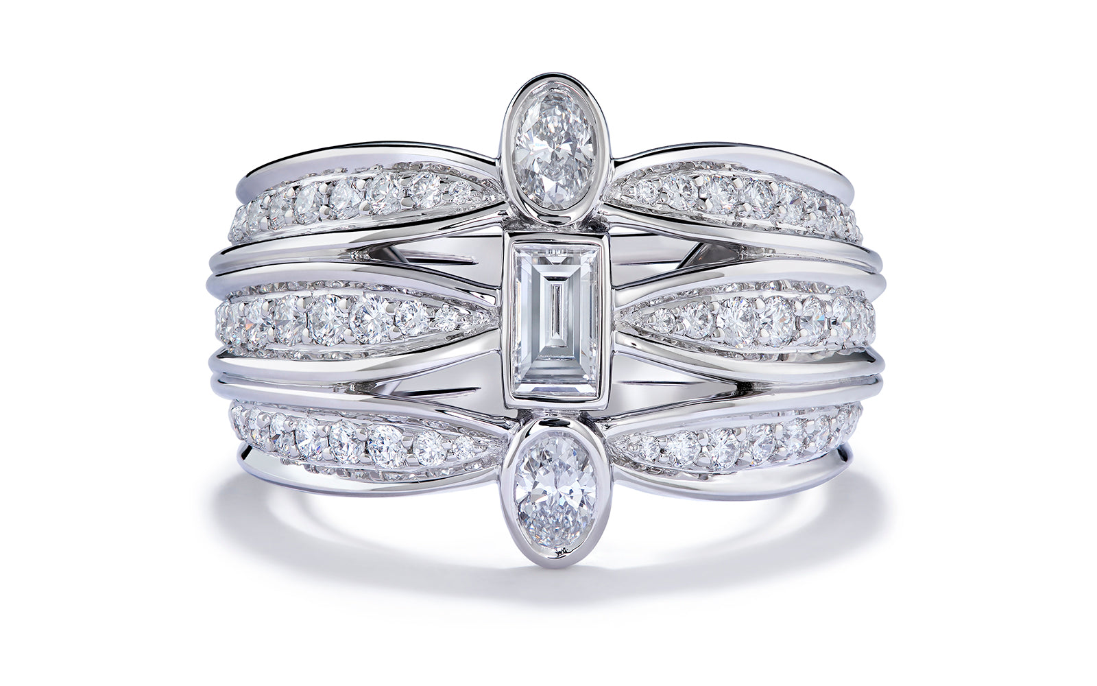 1.11ct D Flawless Diamonds Ring set in 18K White Gold