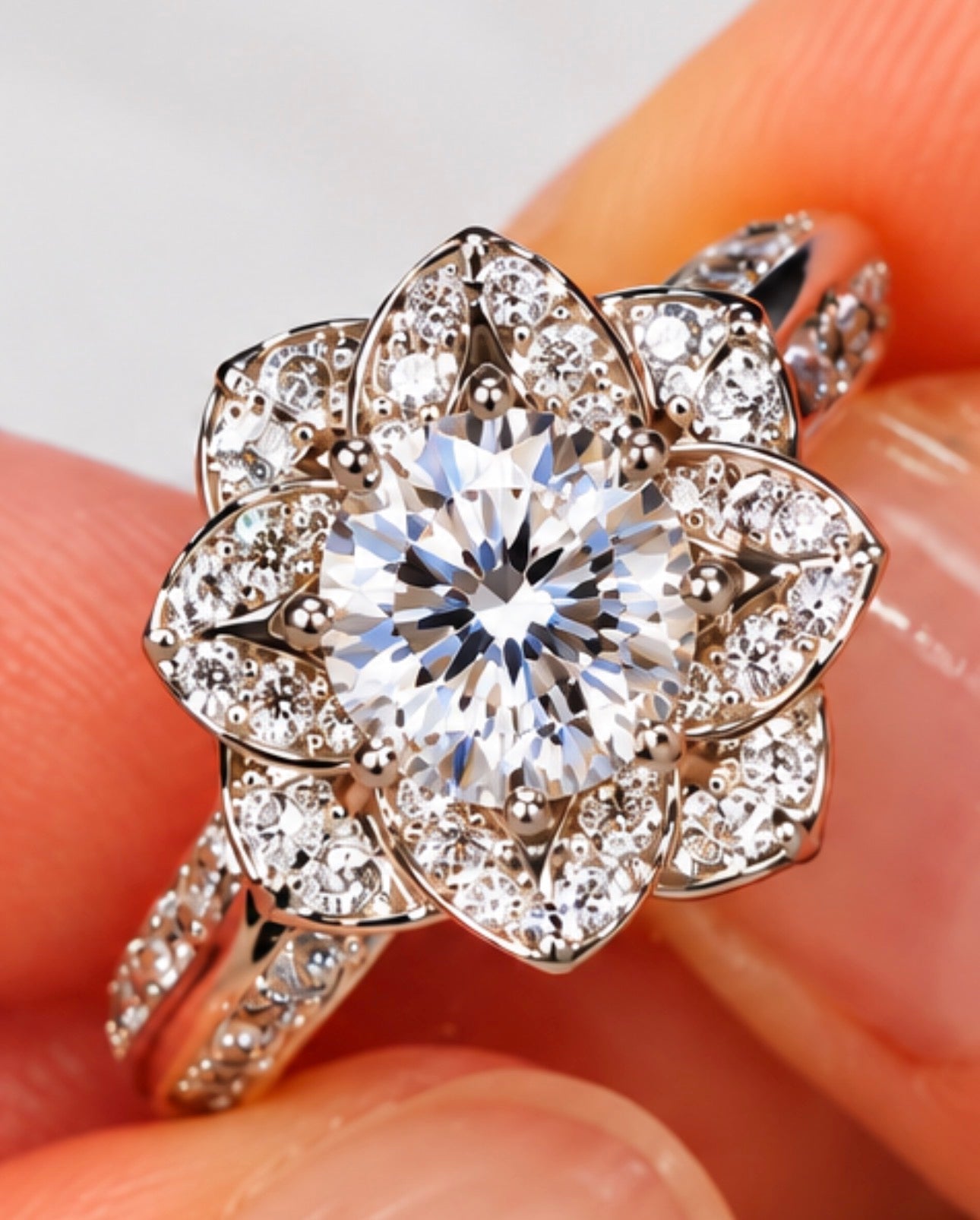 Kat Florence 2ct Golconda D Flawless Diamond Ring Set in Platinum