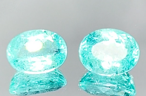 5.95ct Neon Paraiba Tourmaline Earrings with D Flawless Diamonds set in 18K Yellow Gold