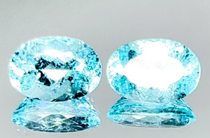 4.66ct Neon Paraiba Tourmaline Earrings with D Flawless Diamonds set in 18K White Gold
