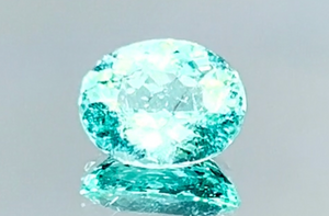 2.40ct Neon Paraiba Tourmaline Ring with D Flawless Diamonds set in 18K White Gold