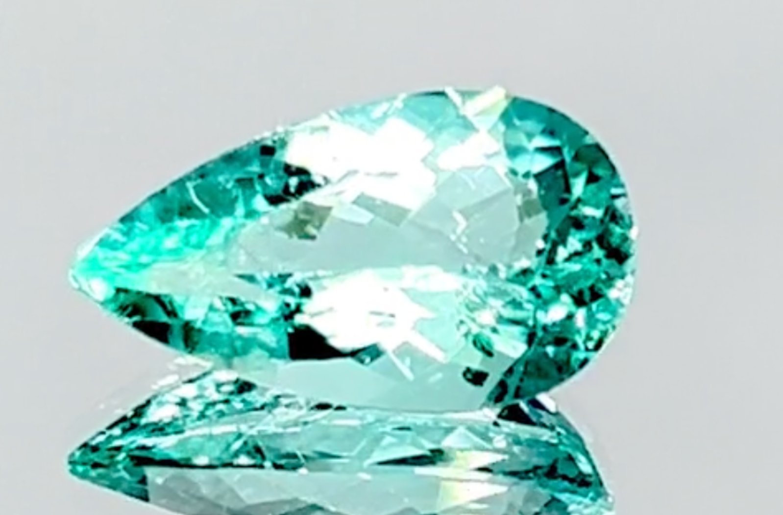 3.34ct Neon Paraiba Tourmaline Ring with D Flawless Diamonds set in 18K White Gold