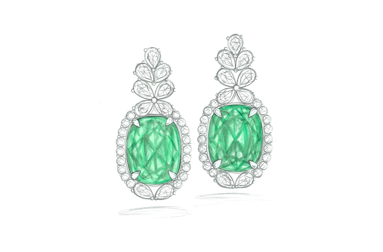 8.45ct Neon Paraiba Tourmaline Earrings with D Flawless Diamonds set in 18K White Gold