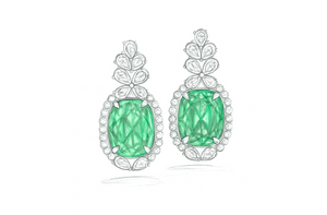 8.45ct Neon Paraiba Tourmaline Earrings with D Flawless Diamonds set in 18K White Gold