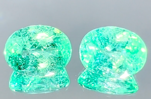 8.45ct Neon Paraiba Tourmaline Earrings with D Flawless Diamonds set in 18K White Gold