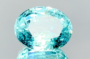 7.46ct Neon Paraiba Tourmaline Ring with D Flawless Diamonds set in 18K White Gold