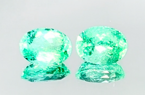 2.64ct Neon Paraiba Tourmaline Earrings with D Flawless Diamonds set in 18K White Gold