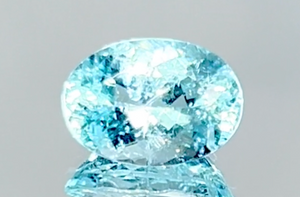 3.06ct Neon Paraiba Tourmaline Ring with D Flawless Diamonds set in 18K White Gold