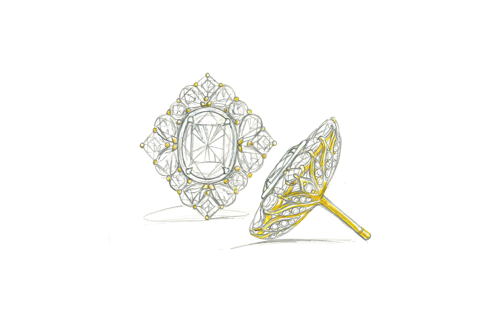 9.86ct Neon Paraiba Tourmaline Earrings with D Flawless Diamonds set in 18K Yellow Gold
