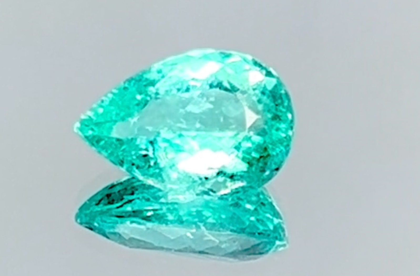 1.99ct Neon Paraiba Tourmaline Ring with D Flawless Diamonds set in 18K White Gold