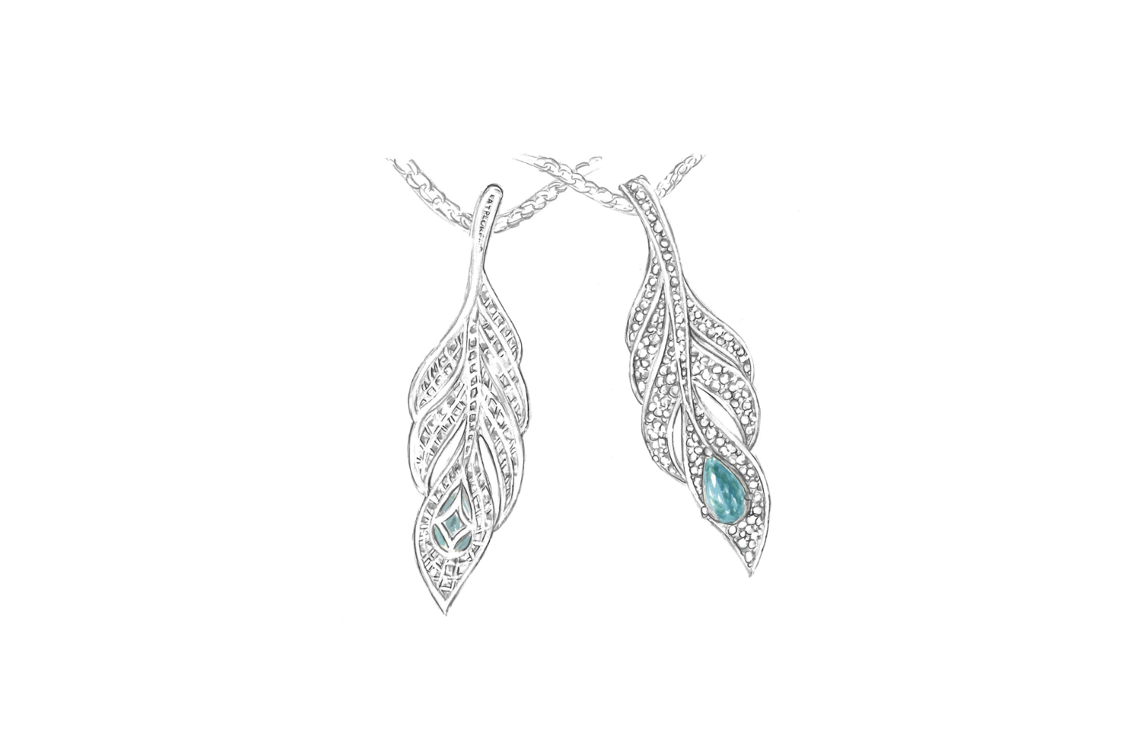 1.16ct Neon Paraiba Tourmaline Necklace with D Flawless Diamonds set in 18K White Gold