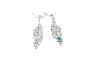 1.16ct Neon Paraiba Tourmaline Necklace with D Flawless Diamonds set in 18K White Gold