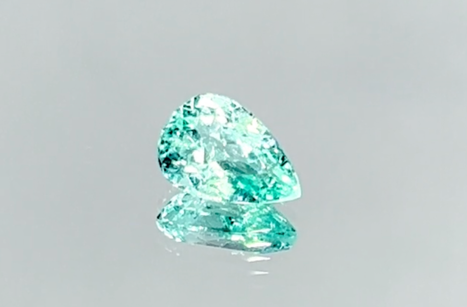 1.16ct Neon Paraiba Tourmaline Necklace with D Flawless Diamonds set in 18K White Gold