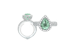 1.93ct Neon Paraiba Tourmaline Ring with D Flawless Diamonds set in 18K White Gold