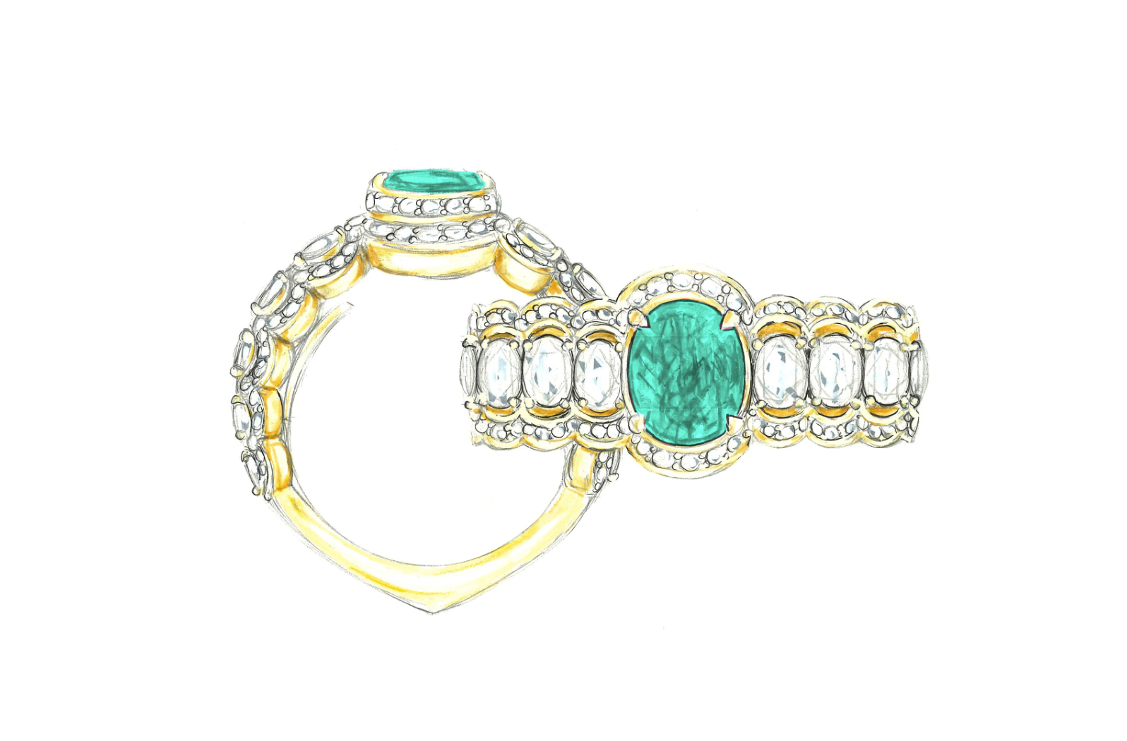 0.98ct Neon Paraiba Tourmaline Ring with D Flawless Diamonds set in 18K Yellow Gold