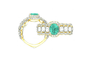 0.98ct Neon Paraiba Tourmaline Ring with D Flawless Diamonds set in 18K Yellow Gold