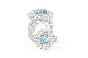 1.94ct Neon Paraiba Tourmaline Ring with D Flawless Diamonds set in 18K White Gold