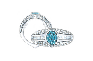 2.01ct Neon Paraiba Tourmaline Ring with D Flawless Diamonds set in 18K White Gold
