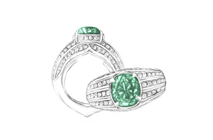 3.93ct Neon Paraiba Tourmaline Ring with D Flawless Diamonds set in 18K White Gold