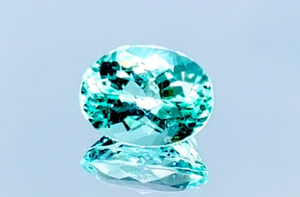 2.00ct Neon Paraiba Tourmaline Ring with D Flawless Diamonds set in 18K White Gold