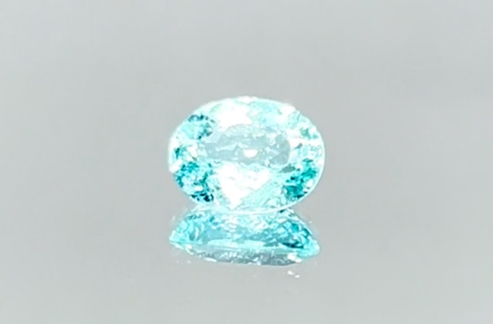 1.20ct Neon Paraiba Tourmaline Ring with D Flawless Diamonds set in 18K White Gold