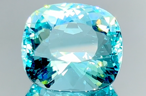 38.88ct Neon Paraiba Tourmaline Necklace with D Flawless Diamonds set in 18K White Gold