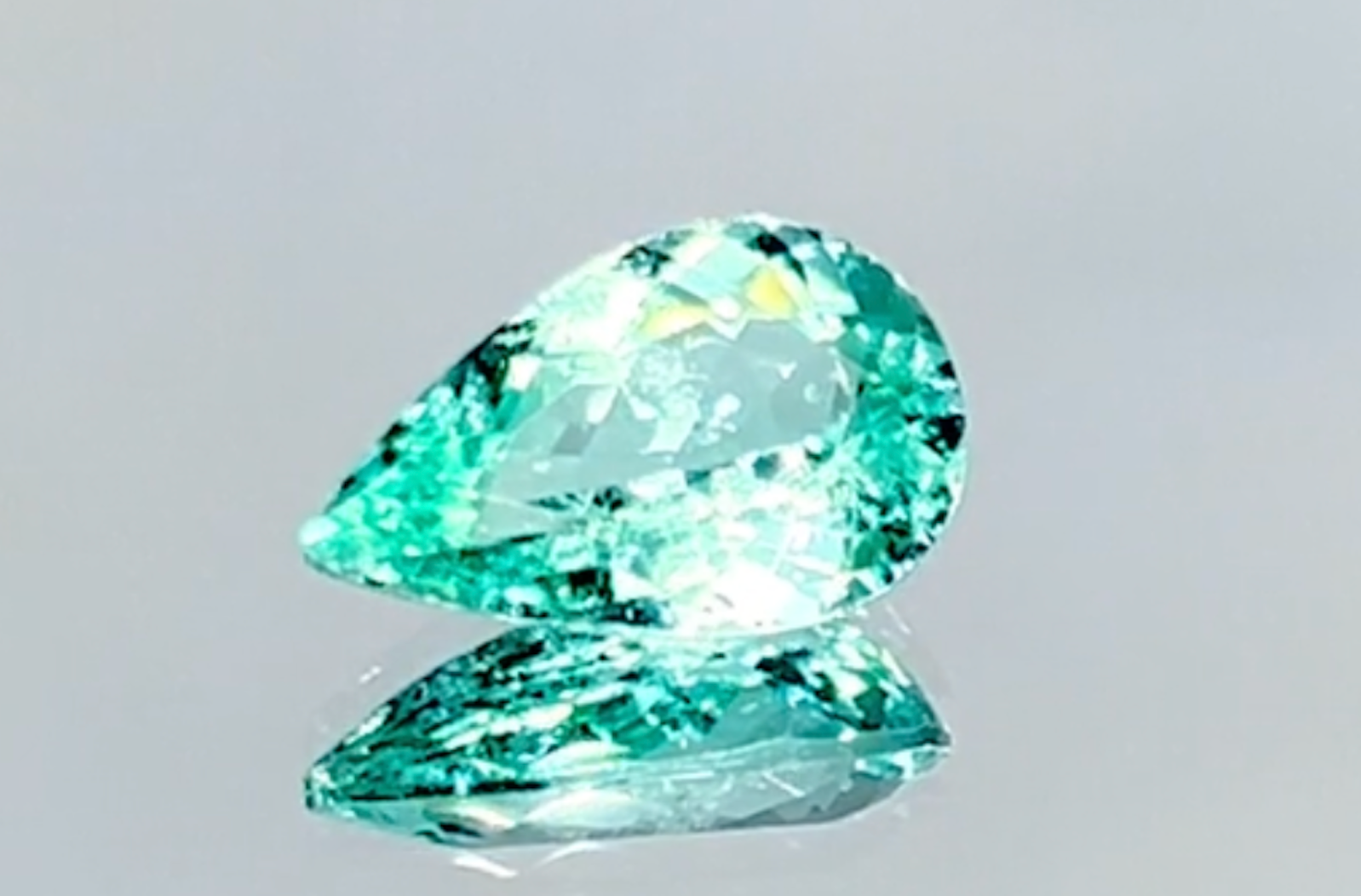 1.91ct Neon Paraiba Tourmaline Ring with D Flawless Diamonds set in 18K White Gold