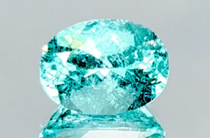 3.11ct Neon Paraiba Tourmaline Ring with D Flawless Diamonds set in 18K White Gold