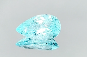 2.12ct Neon Paraiba Tourmaline Ring with D Flawless Diamonds set in 18K White Gold