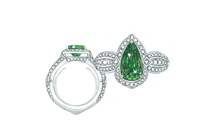 2.72ct Neon Paraiba Tourmaline Ring with D Flawless Diamonds set in 18K White Gold