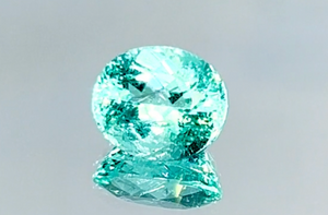2.57ct Neon Paraiba Tourmaline Ring with D Flawless Diamonds set in 18K White Gold