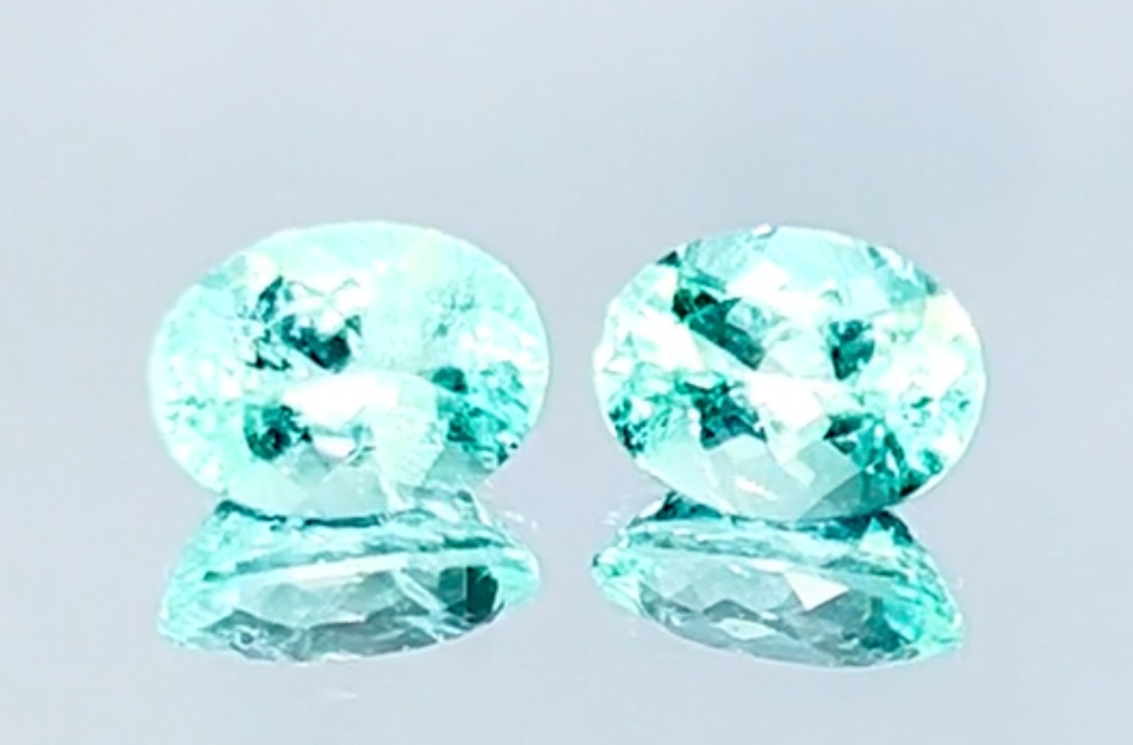 2.47ct Neon Paraiba Tourmaline Earrings with D Flawless Diamonds set in 18K White Gold