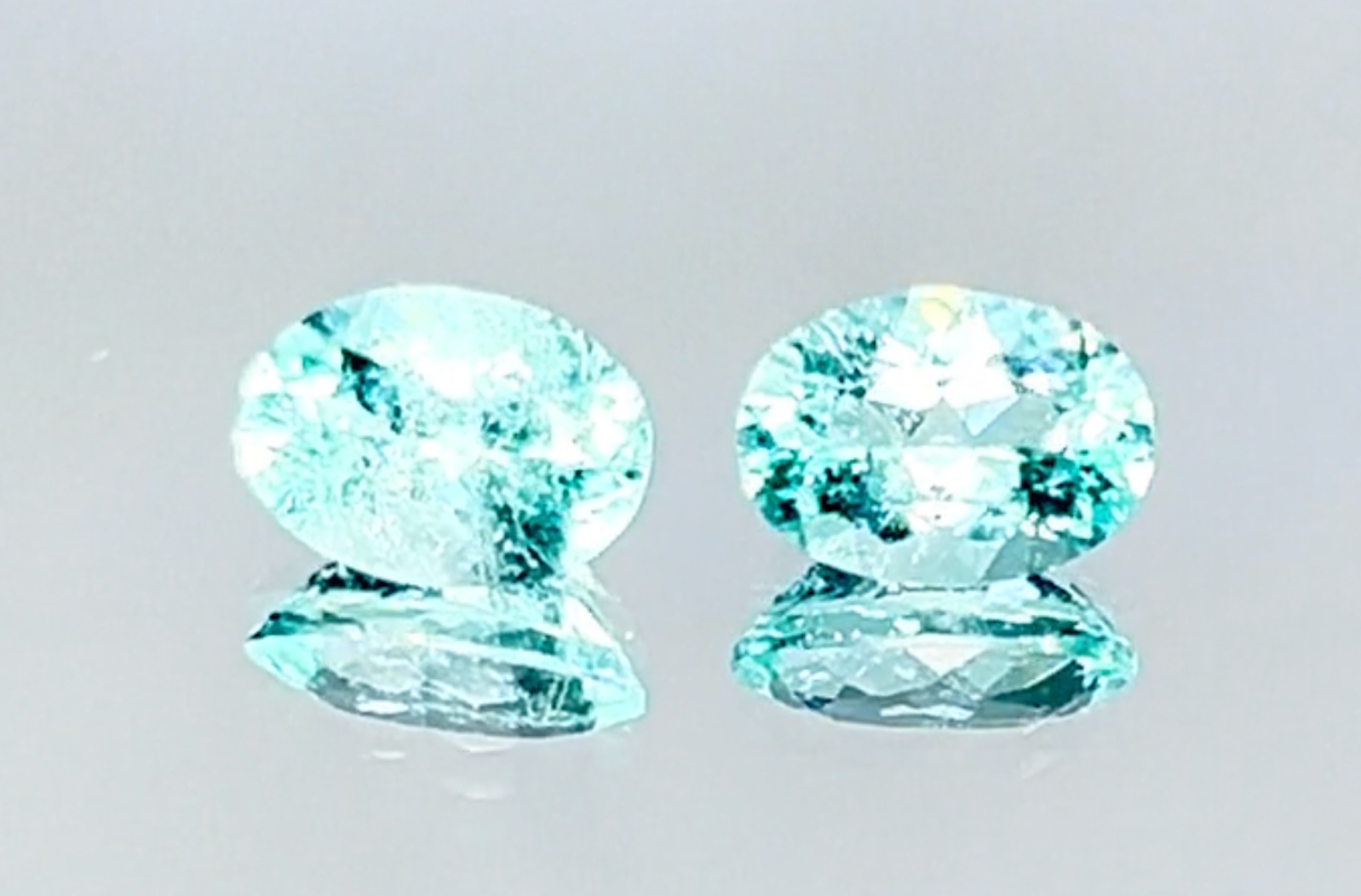 1.50ct Neon Paraiba Tourmaline Earrings with D Flawless Diamonds set in 18K Yellow Gold