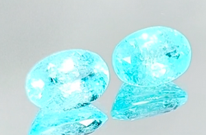 3.20ct Neon Paraiba Tourmaline Earrings with D Flawless Diamonds set in 18K Yellow Gold
