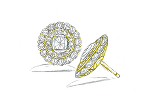 1.65ct Neon Paraiba Tourmaline Earrings with D Flawless Diamonds set in 18K Yellow Gold