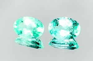 1.65ct Neon Paraiba Tourmaline Earrings with D Flawless Diamonds set in 18K Yellow Gold