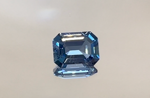3.58ct Loupe Clean Santa Maria Tatu Aquamarine Ring with D Flawless Diamonds set in 18K Yellow Gold