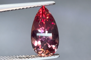 3.08ct Vermilion Red Imperial Topaz Ring with D Flawless Diamonds set in 18K White Gold