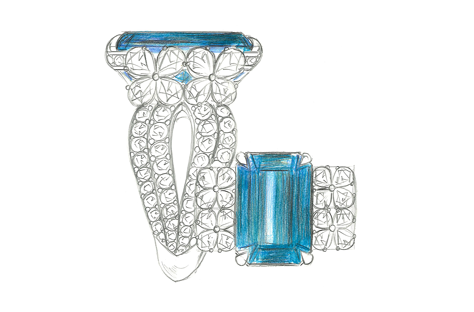 15.43ct Flawless Indigo Blue Indicolite Ring with D Flawless Diamonds set in 18K Yellow Gold