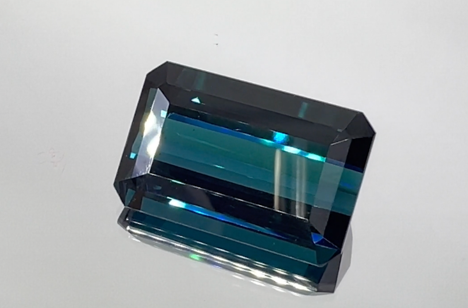 16.70ct Flawless Indigo Blue Indicolite Ring with D Flawless Diamonds set in 18K White Gold