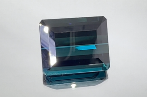 17.93ct Flawless Indigo Blue Indicolite Ring with D Flawless Diamonds set in 18K White Gold