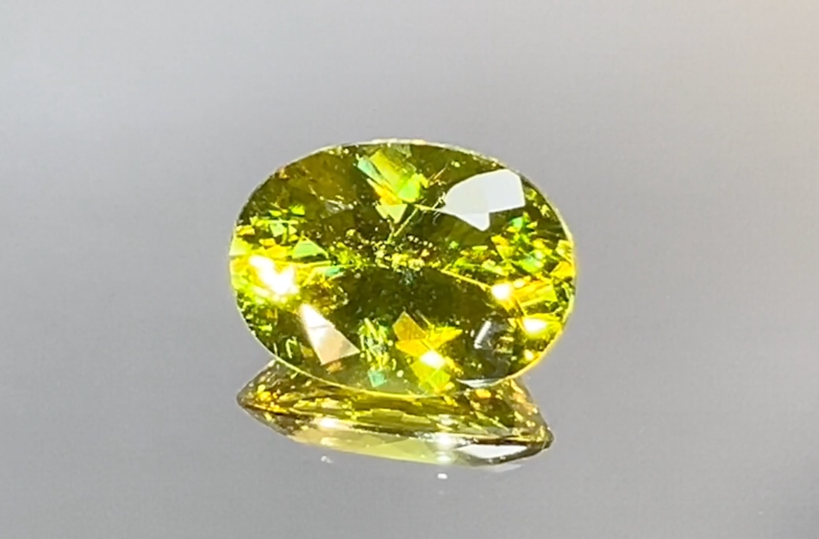 6.84ct Russian Sphene Ring with D Flawless Diamonds set in 18K Yellow Gold