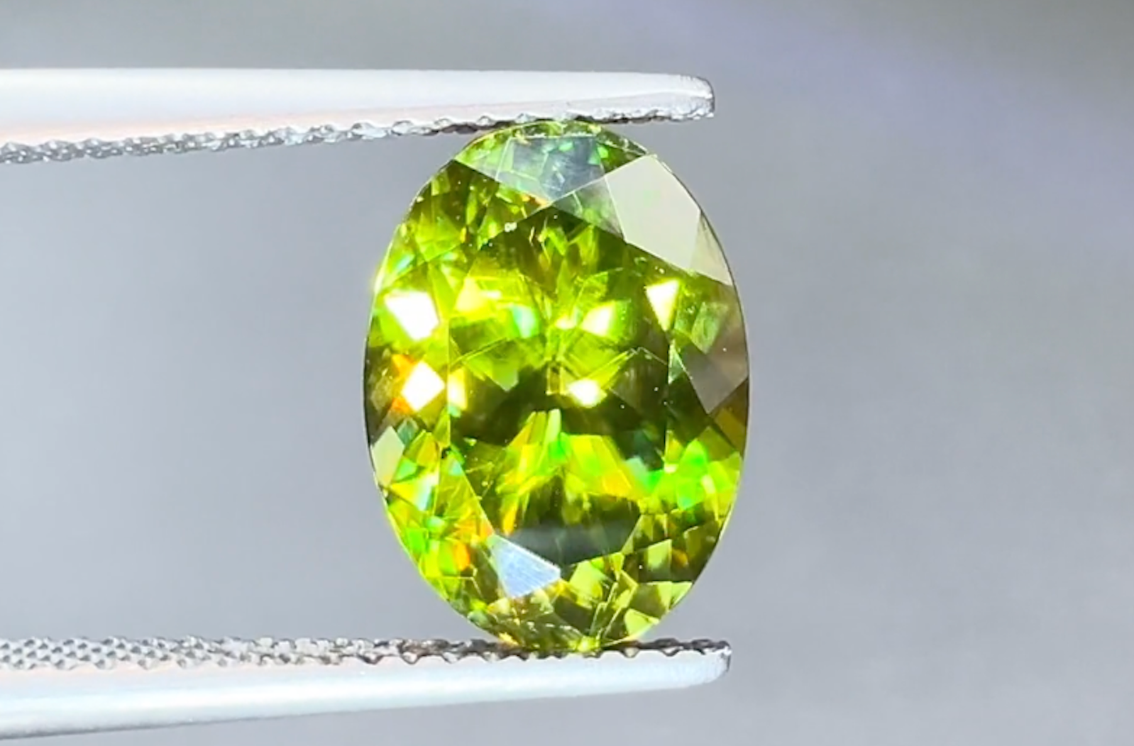 4.58ct Russian Sphene Ring with D Flawless Diamonds set in 18K Yellow Gold