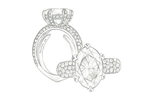 6.26ct Russian Sphene Ring with D Flawless Diamonds set in 18K Yellow Gold